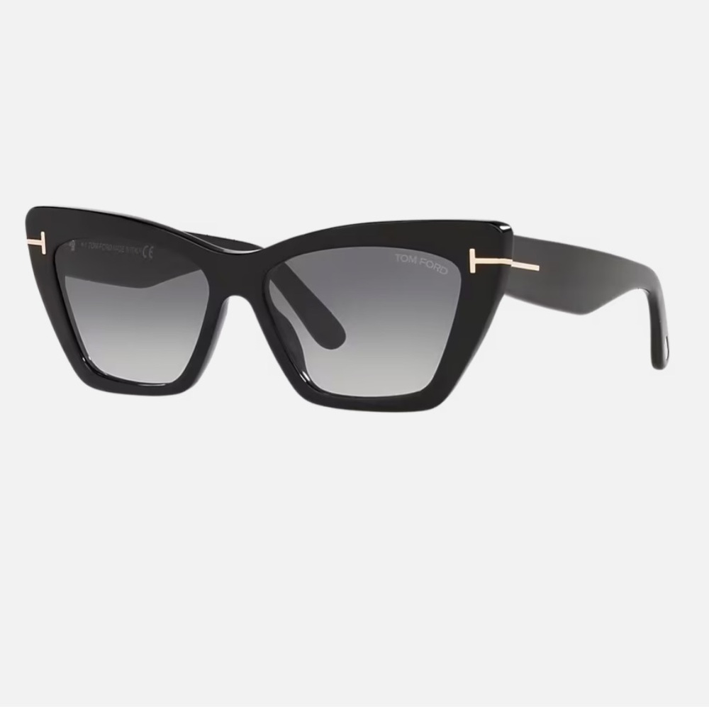 Tom Ford Black Karina Cat Eye Sunglasses